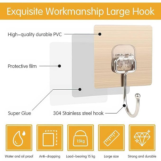 Stainless Steel Self Adhesive Wall Hook