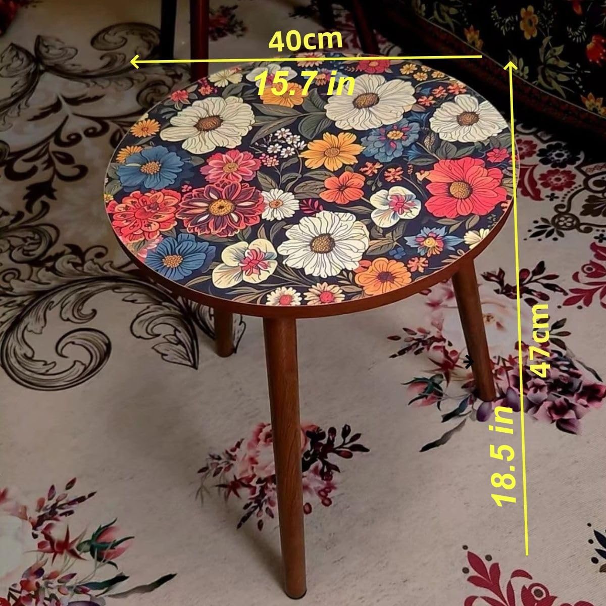 Floral print table