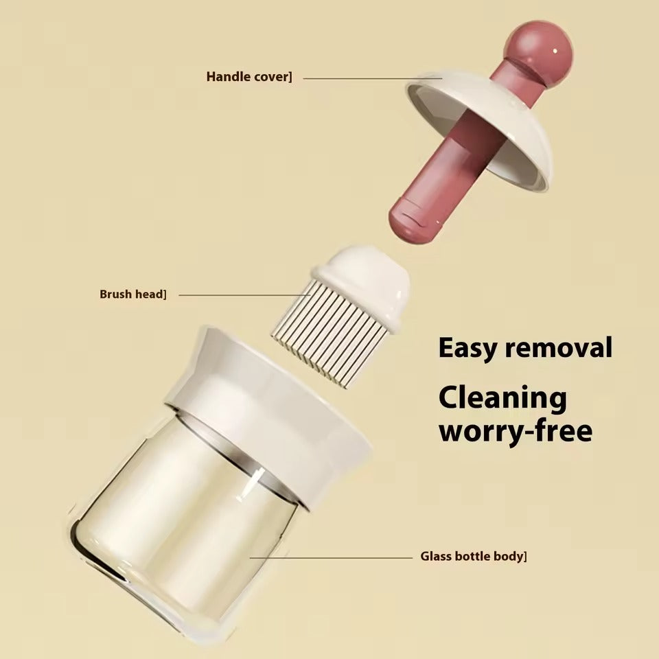 Glass Oil Dispenser with Silicone Brush