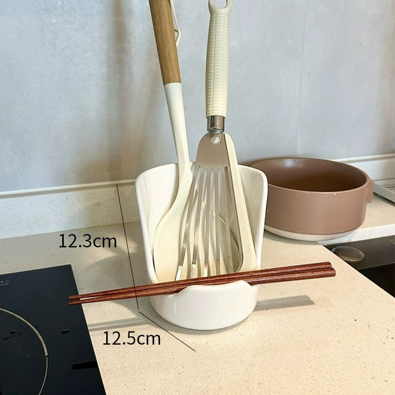 Sleek Modern Ceramic Cooking Tool Holder