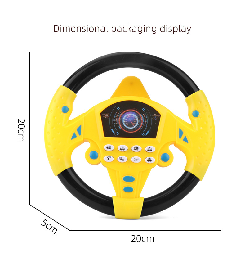 Junior Driver's Interactive Steering Wheel with Light
