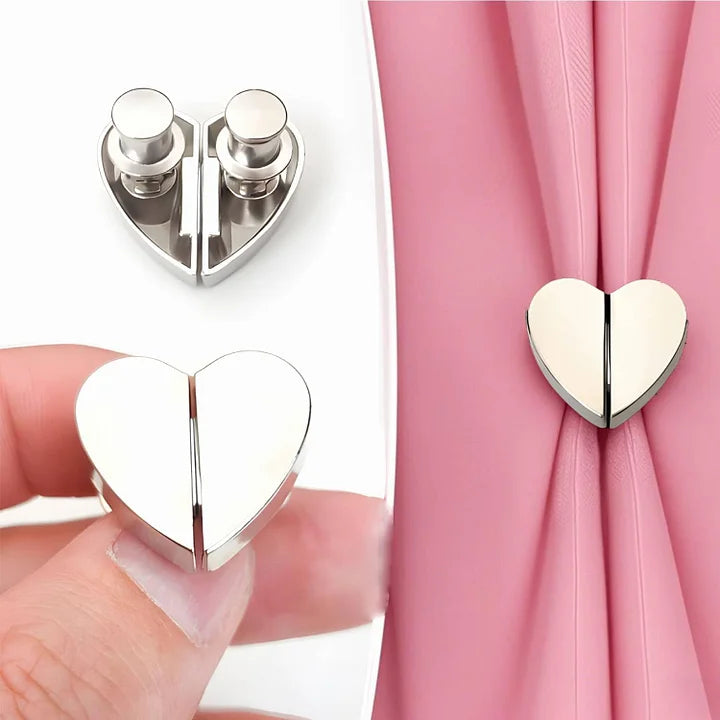 Heart-Shaped Magnetic Curtain Buckle