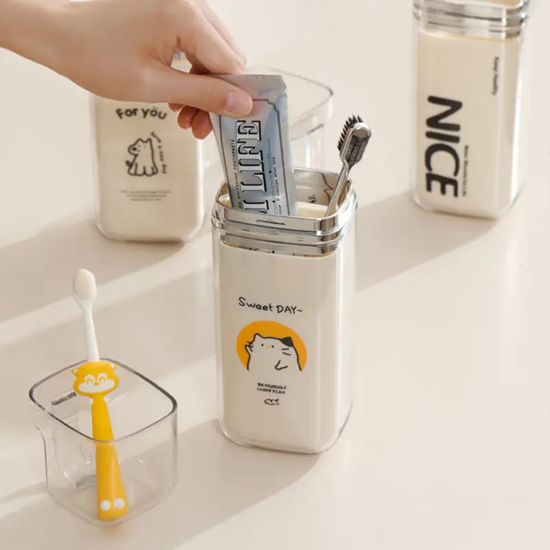 3 in 1 Mouthwash Toothbrush Holder