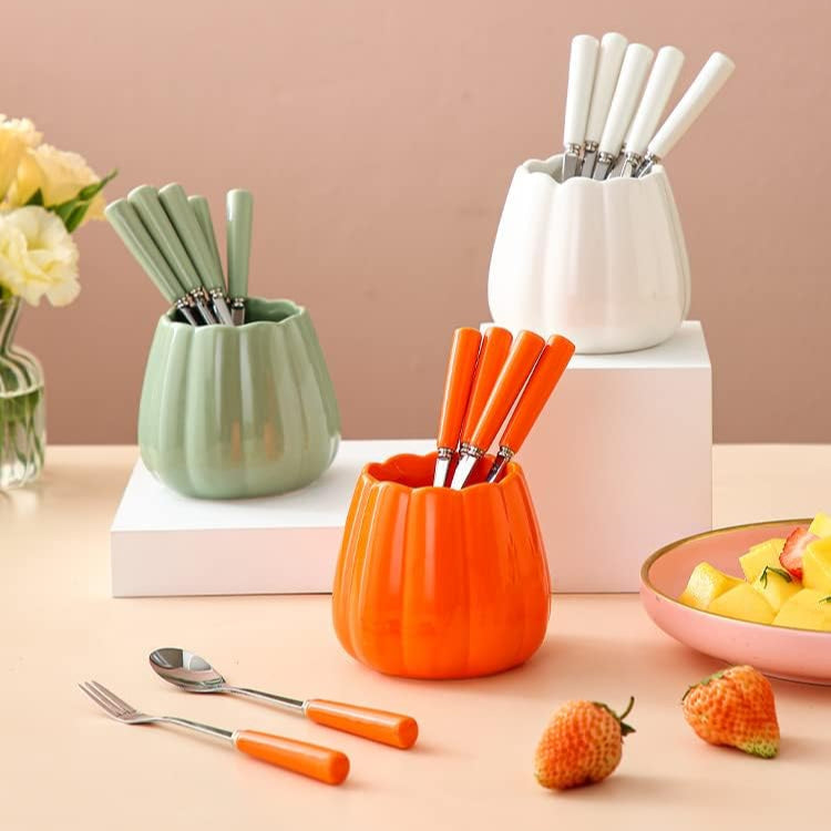 Elegant Fruit Fork & Spoon Set