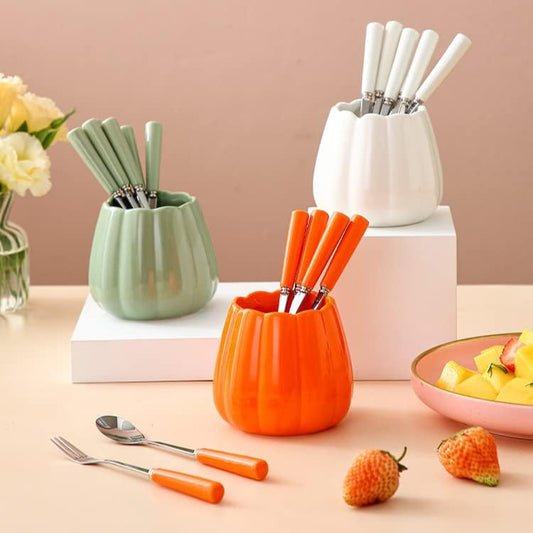Elegant Fruit Fork & Spoon Set
