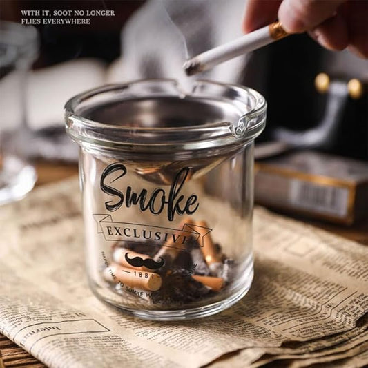 Classic Glass Smoking Ash Jar