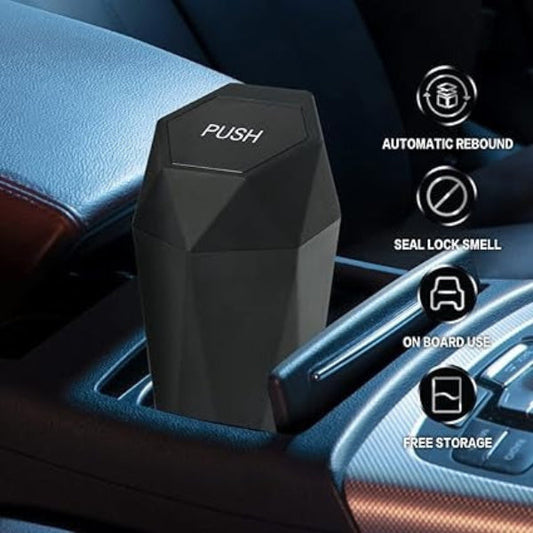 Hexagonal Car Trash Can with Lid