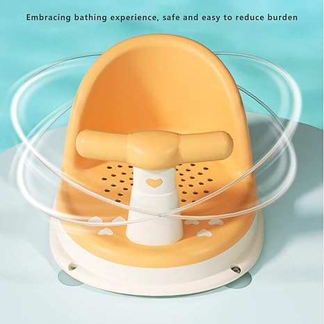 Baby Bath Seat with Anti-Slip Suction & Safety Handle