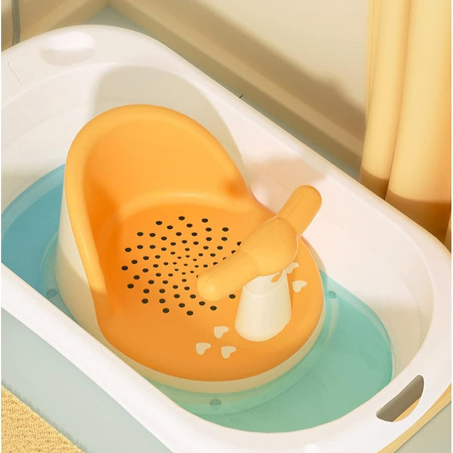 Baby Bath Seat with Anti-Slip Suction & Safety Handle