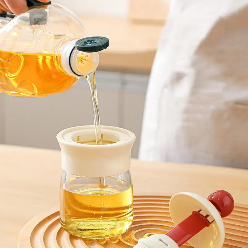 Glass Oil Dispenser with Silicone Brush