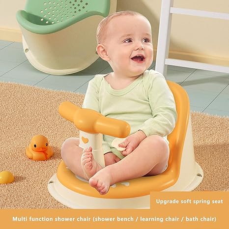 Baby Bath Seat with Anti-Slip Suction & Safety Handle