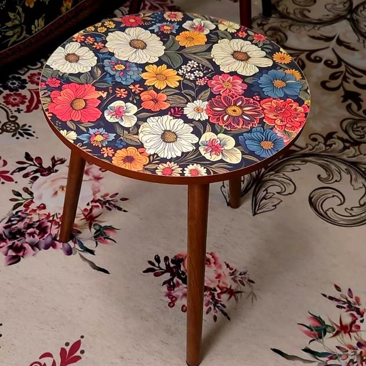 Floral print table