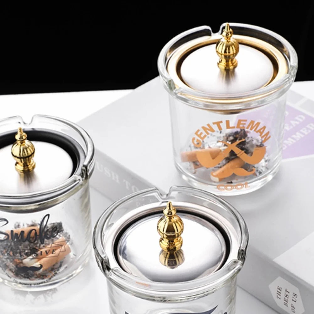 Classic Glass Smoking Ash Jar