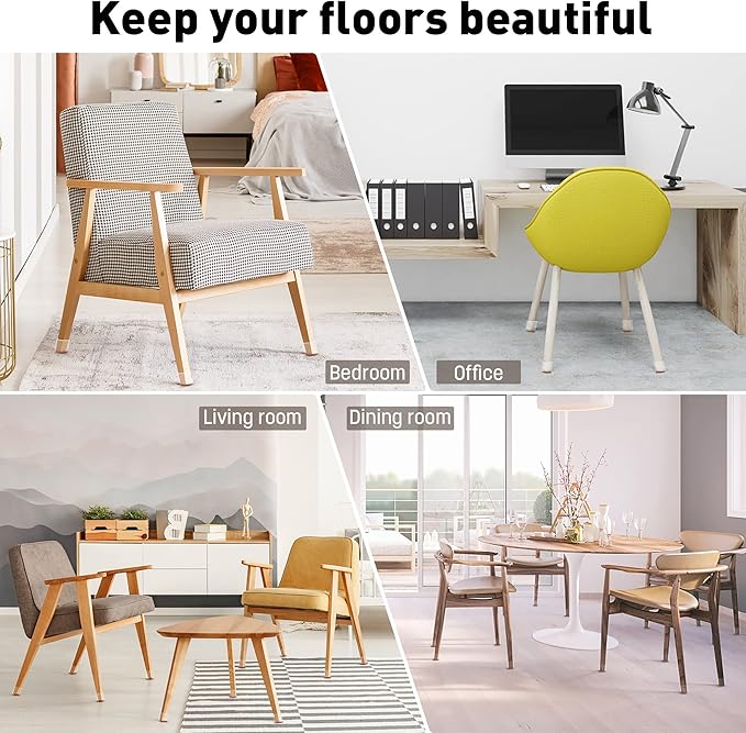 Noise free Transparent Chair Leg Floor Protectors