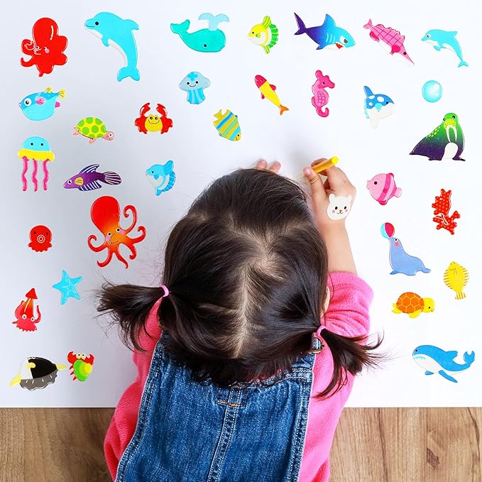 Ocean Themed Stickers for Kids