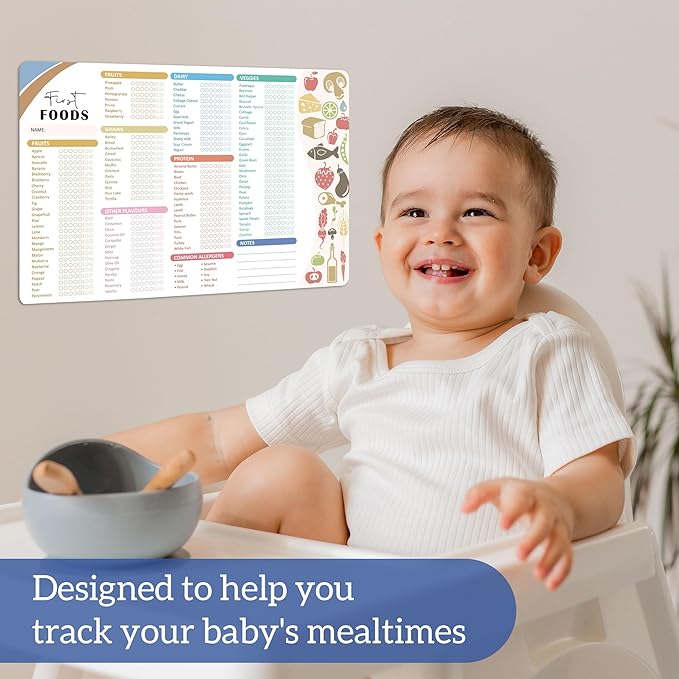 Baby First Foods Tracker Fridge Magnet