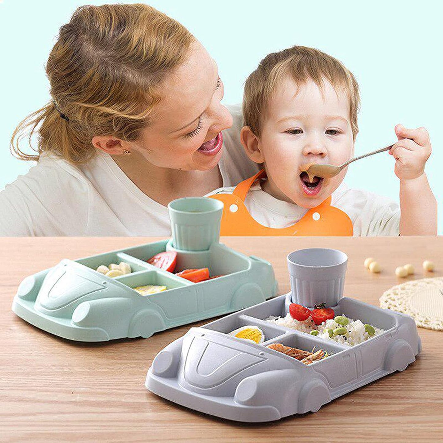 Play & Eat Car Shaped Food Plate
