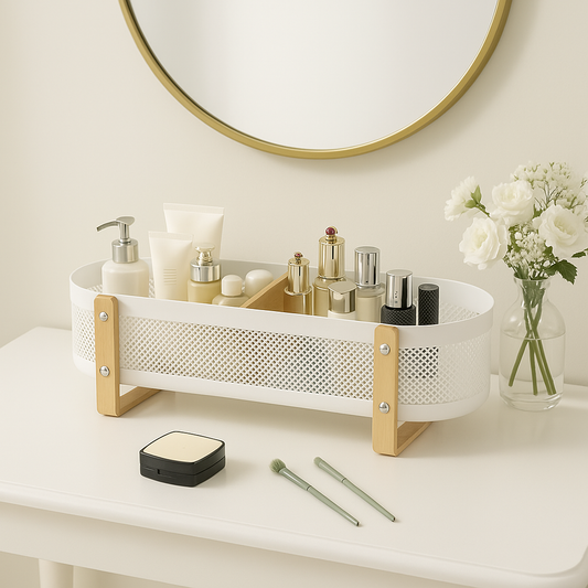 Wooden Handle Storage Basket