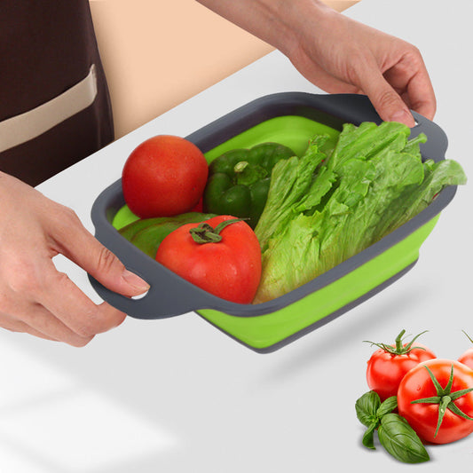 Silicone Foldable Square Strainer