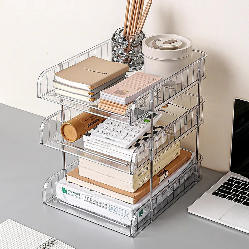3 LAYERS Smart Acrylic Desk Organizer Rack