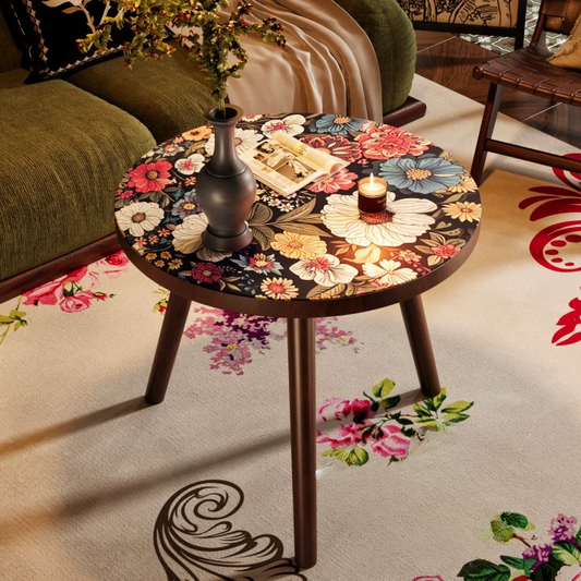 Floral print table