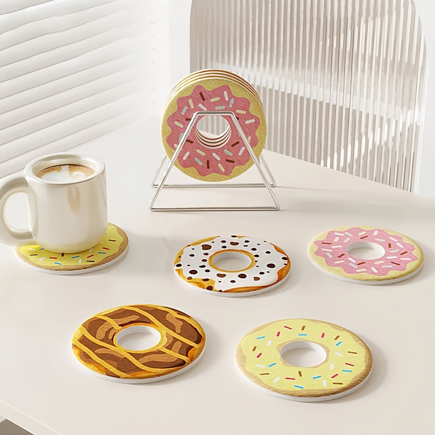 Cute Donut Shape Desk Coaster