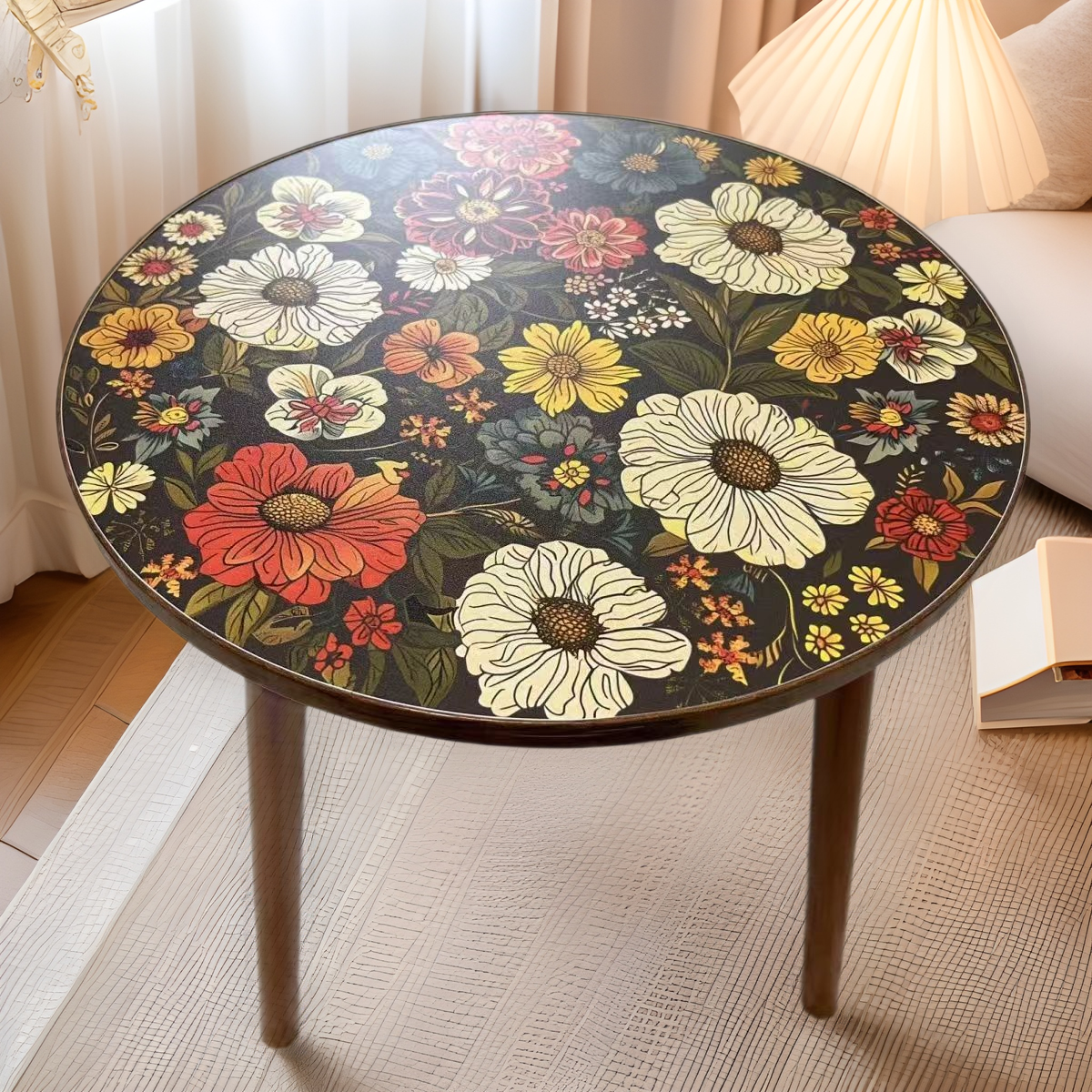 Floral print table
