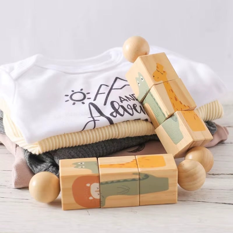 TwistyTails Wooden Animal Puzzle Toy