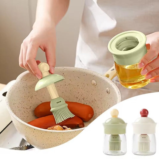 Glass Oil Dispenser with Silicone Brush