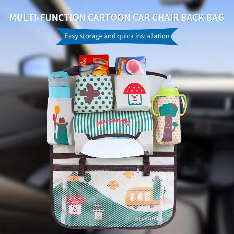 Multi-Pocket Car Seat Organizer