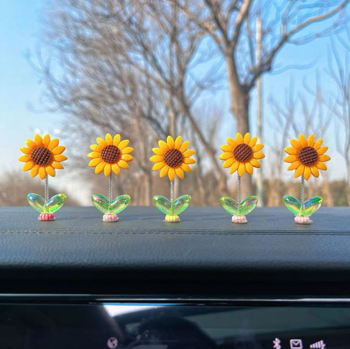 Multi color Sunflower Car Dashboard Decor