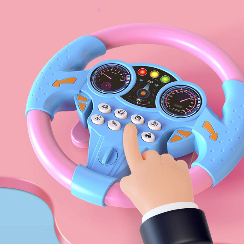 Junior Driver's Interactive Steering Wheel with Light