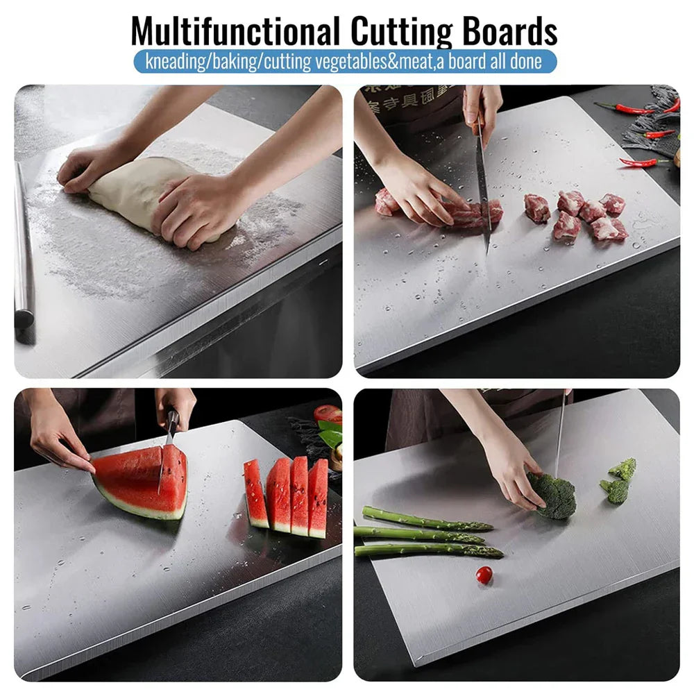 HEY BUYER Food Grade Stainless Steel Chopping Board 41 * 31 cms (Big Size)