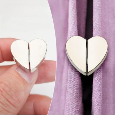 Heart-Shaped Magnetic Curtain Buckle