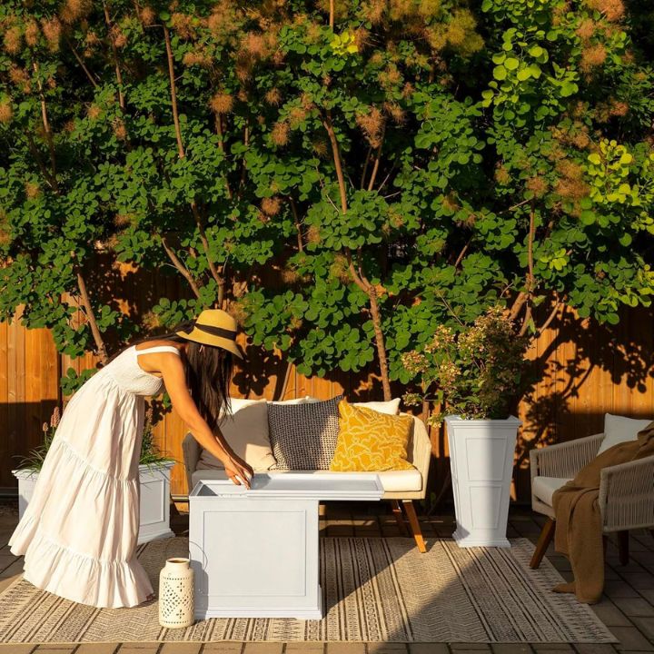 2-in-1 Garden Storage & Serving Table