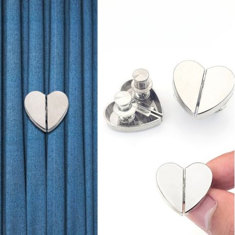 Heart-Shaped Magnetic Curtain Buckle