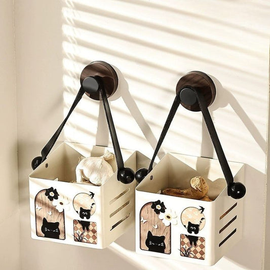 Cute Cat Face Basket Bin