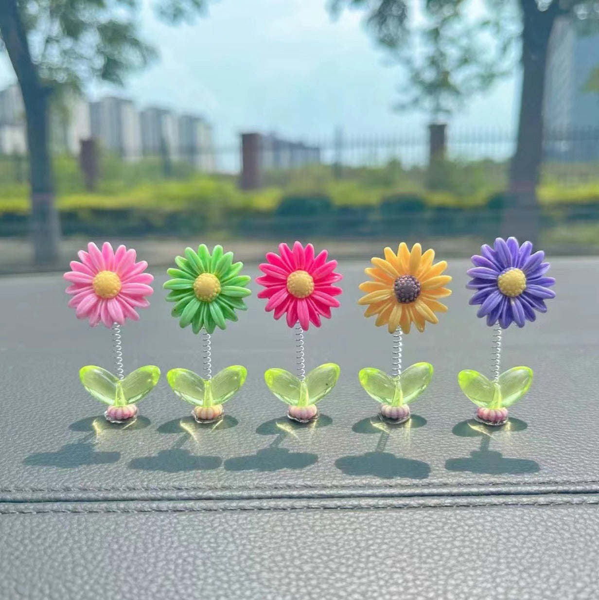 Multi color Sunflower Car Dashboard Decor