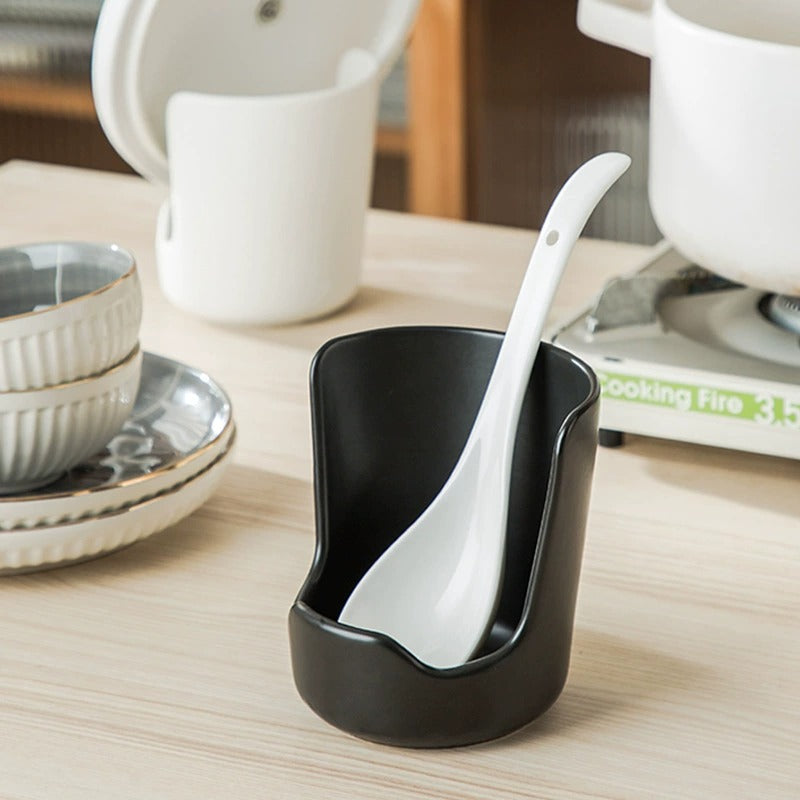 Sleek Modern Ceramic Cooking Tool Holder