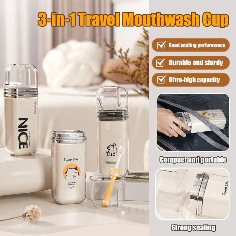 3 in 1 Mouthwash Toothbrush Holder
